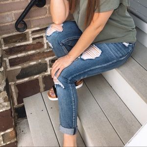 Distressed Skinny Jeans (size 0)